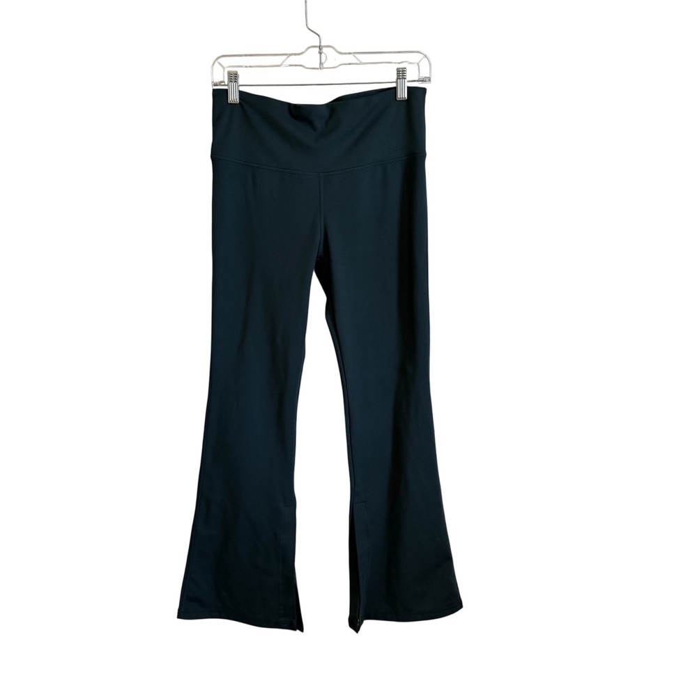 Mono B Womens Bootcut Yoga Pants Tummy Control High Waist Activewear Slit Leg